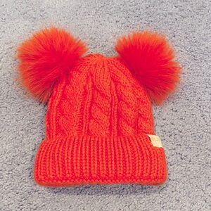 Kids' Knit Hat with Pom-Poms